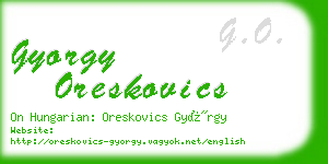gyorgy oreskovics business card